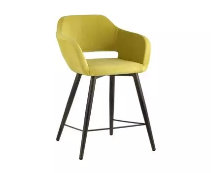 Стул полубарный Саймон велюр золотистый