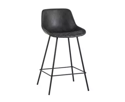 Стул полубарный TEXAS экокожа серый