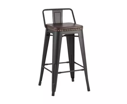 Стул полубарный TOLIX SOFT черный матовый