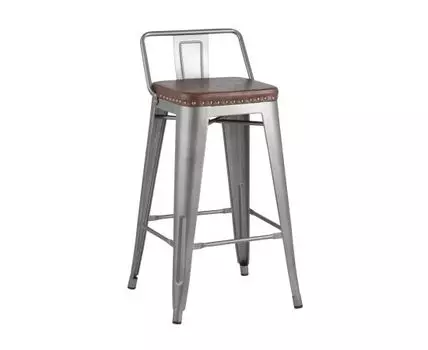 Стул полубарный TOLIX SOFT серебристый