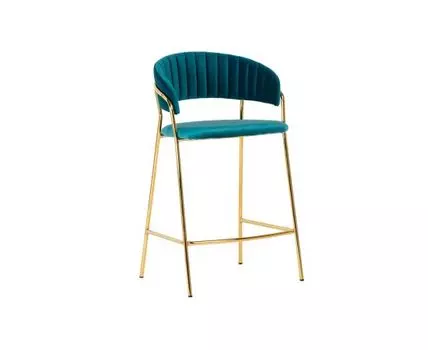 Стул полубарный Turin (бирюзовый, золотистый, 52)