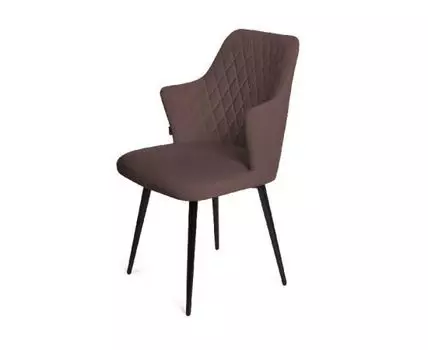 Стул поворотный на 360 градусов Hunt, велюр шоколад maxx 232 / чёрный конус