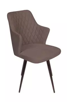 Стул поворотный на 90 градусов, функция возврата, антишум Hunt, бархат антрацит 14 / чёрный конус