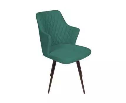 Стул поворотный на 90 градусов, функция возврата, антишум Hunt, бархат зеленый 19 / чёрный конус