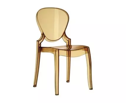 Стул прозрачный Queen (Коричневый, 48)