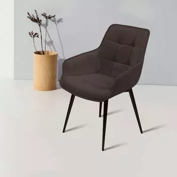 Стул с подлокотниками Capri, бархат антрацит 14 / опора конус