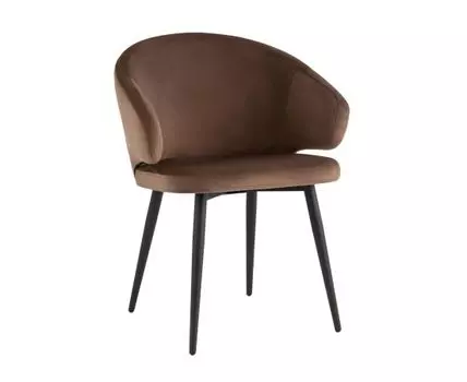 Стул с подлокотниками Codo велюр коричневый
