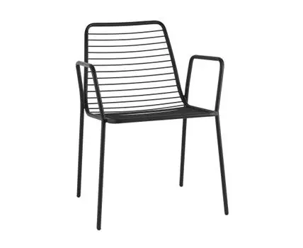 Стул с подлокотниками Дели металл черный