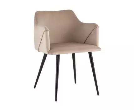 Стул с подлокотниками Джоэл велюр бежевый