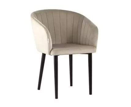 Стул с подлокотниками Нейтон велюр бежевый
