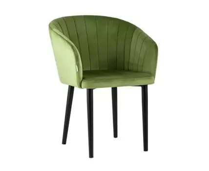 Стул с подлокотниками Нейтон велюр травяной