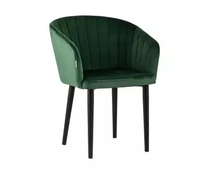 Стул с подлокотниками Нейтон велюр зеленый