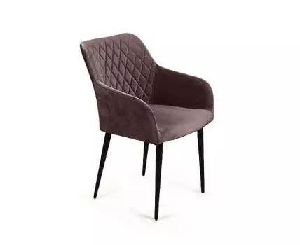 Стул с подлокотниками Robert, бархат антрацит 14