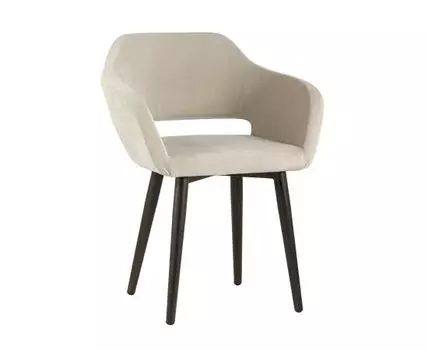 Стул с подлокотниками Саймон велюр бежевый