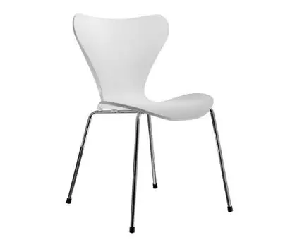 Стул Seven Style белый с хромированными ножками