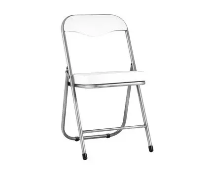 Стул складной ДЖОН металлик, белый
