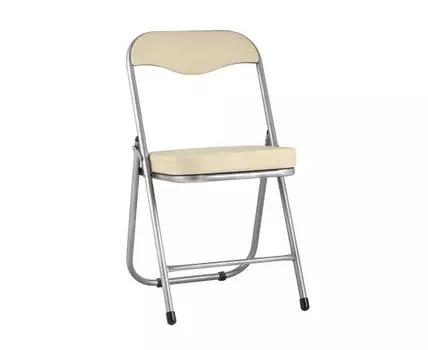 Стул складной ДЖОН металлик, кремовый
