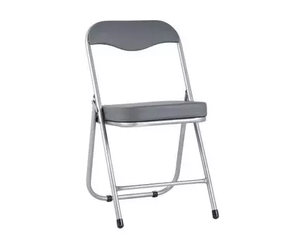 Стул складной ДЖОН металлик, серый