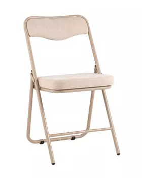 Стул складной Джонни рогожка бежевая каркас бежевый