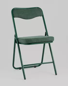 Стул складной Джонни рогожка зеленая каркас зеленый