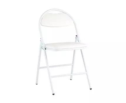 Стул складной Hagen экокожа белый каркас белый