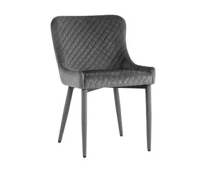 Стул Ститч серый ножки велюр