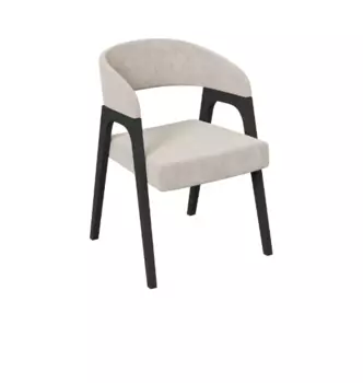 Стул Техас Черное дерево / Серо-бежевый, микровелюр