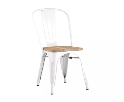 Стул TOLIX WOOD белый глянцевый