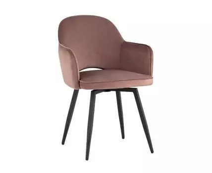 Стул Венера вращающийся, велюр пыльно-розовый NP