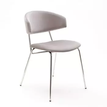 Стул Verdi, микровелюр серый, опоры хром