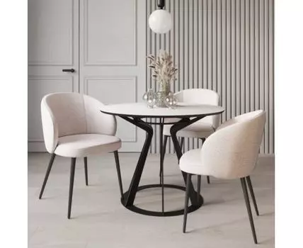 Стул Vito, букле белый / опора конус