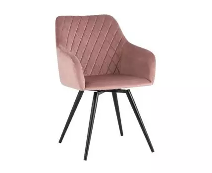 Стул вращающийся Дастин велюр пыльно-розовый