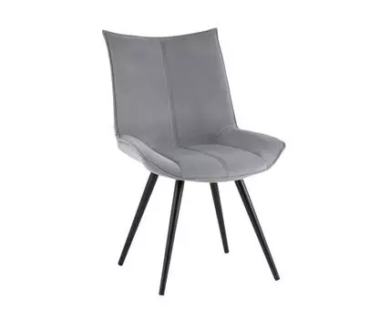 Стул вращающийся Робб велюр серый