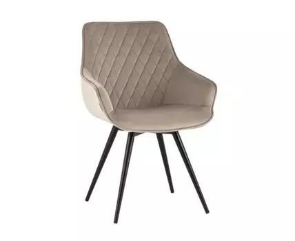 Стул вращающийся Сеул велюр серо-бежевый