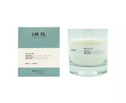 Свеча ароматическая LAB CO, Мирт (Голубой)