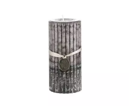 Свеча столбик Ваниль (Серый, 7,0)