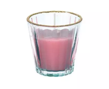 Свеча в стакане Sweet Rosy 7,5см (Розовый, 7,5)