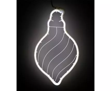 Светодиодная Фигура Шар 24 x 42 см Белая, Гибкий Неон и Акрилайт, IP54