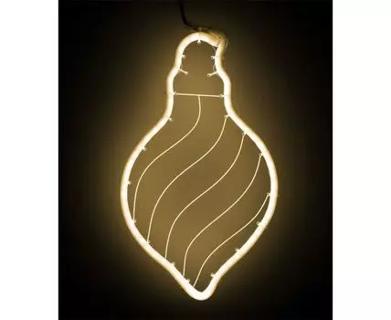 Светодиодная Фигура Шар 24 x 42 см Тепло-Белая, Гибкий Неон и Акрилайт, IP54