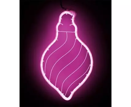Светодиодная Фигура Шар 24 x 42 см Розовая, Гибкий Неон и Акрилайт, IP54