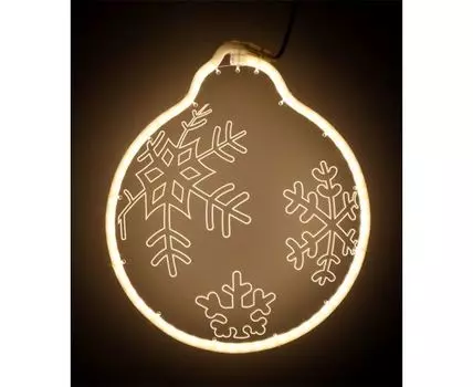 Светодиодная Фигура Шар 30 x 30 см Тепло-Белая, Гибкий Неон и Акрилайт, IP54