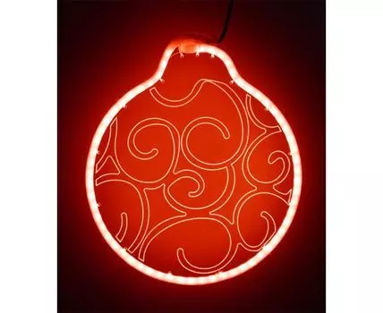 Светодиодная Фигура Шар 30 x 30 см Красная, Гибкий Неон и Акрилайт, IP54