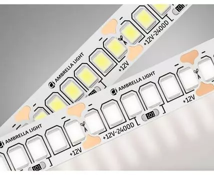 Светодиодная лента 2835 240Led, 17W m, 12V IP20 4500K 5m,кратность резки 25mm Ambrella Light GS