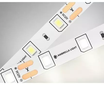 Светодиодная лента 2835 60Led, 4.8W m, 12V IP20 4500K 5m, кратность резки 50mm Ambrella Light GS
