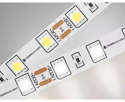 Светодиодная лента 5050 60Led, 14.4W m, 12V IP20 4500K 5m Ambrella Light GS