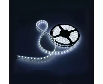Светодиодная лента, холодный свет, IP20, 120 LED/м, 9.6W/м