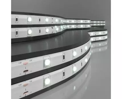 Светодиодная лента Лента светодиодная 12V 7,2W 30Led 5050 IP65 холодный белый, 5м