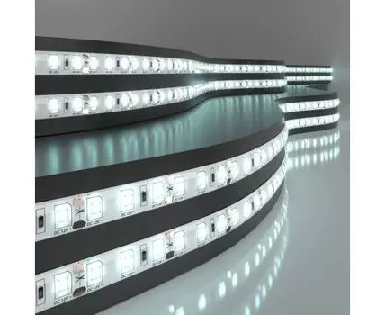 Светодиодная лента Лента светодиодная 12V 9,6W 120Led 2835 IP65 холодный белый, 5м