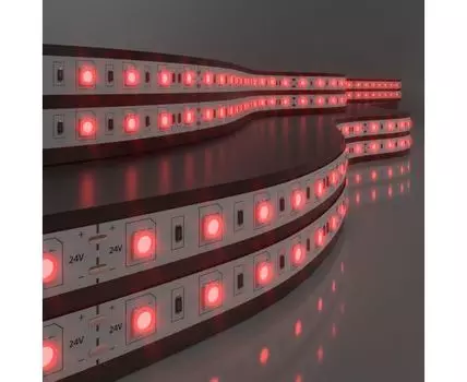 Светодиодная лента Лента светодиодная 24V 14,4W 60Led 5050 IP20 красный, 5м