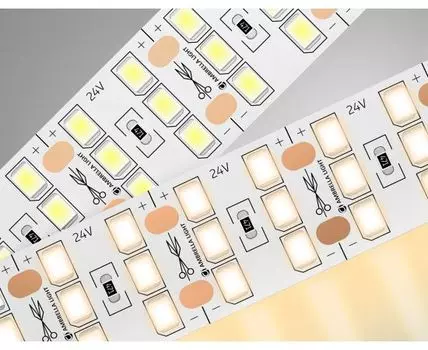 Светодиодная лента трехрядная 2835 324Led, 26W m, 24V IP20 3000K 5m Ambrella Light GS